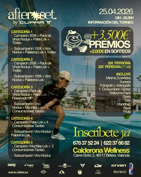 AfterSet - Cartel del torneo
