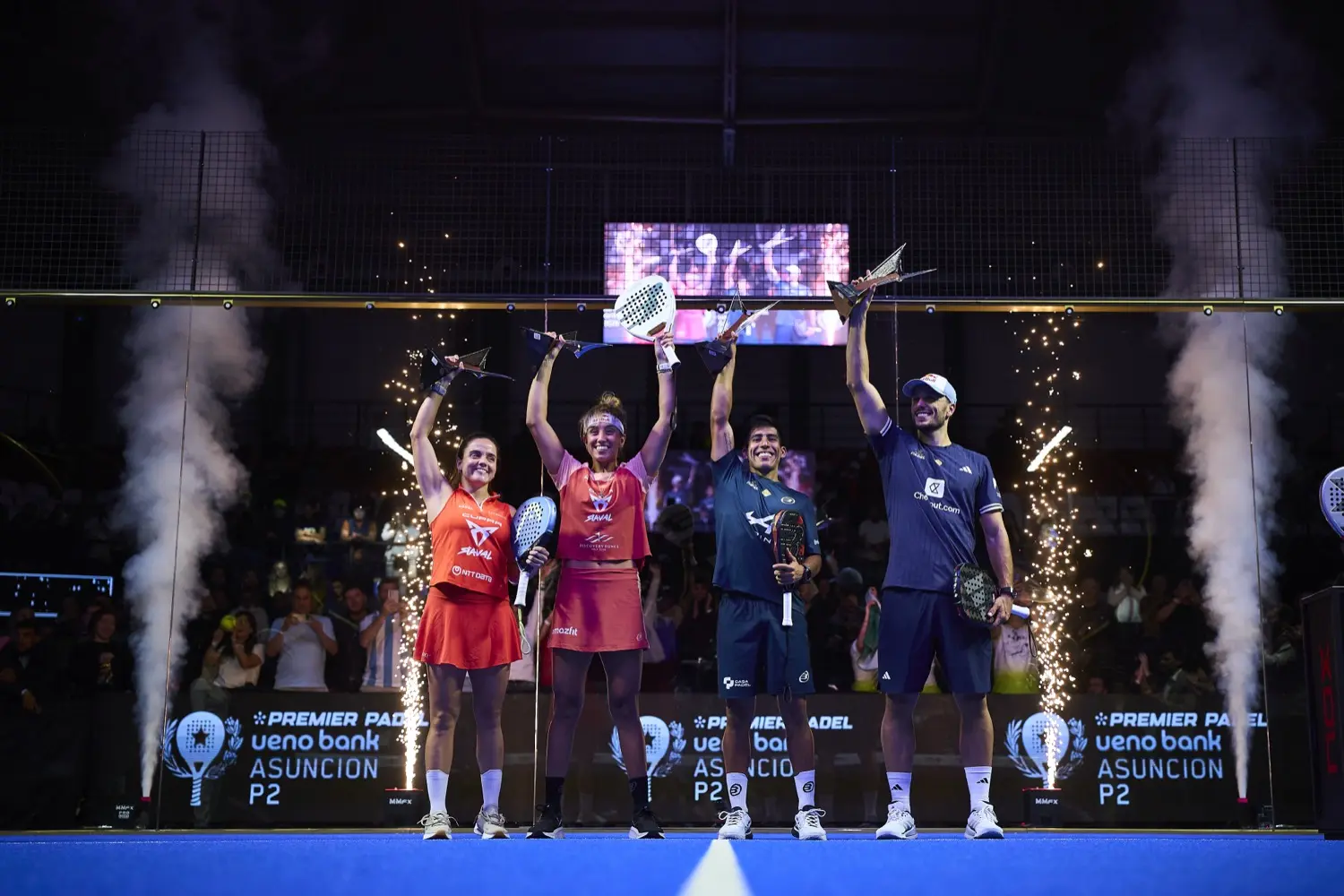 Chingotto y Galán, Josemaría y González: la noche de los números 2 en el Premier Padel Asunción P2