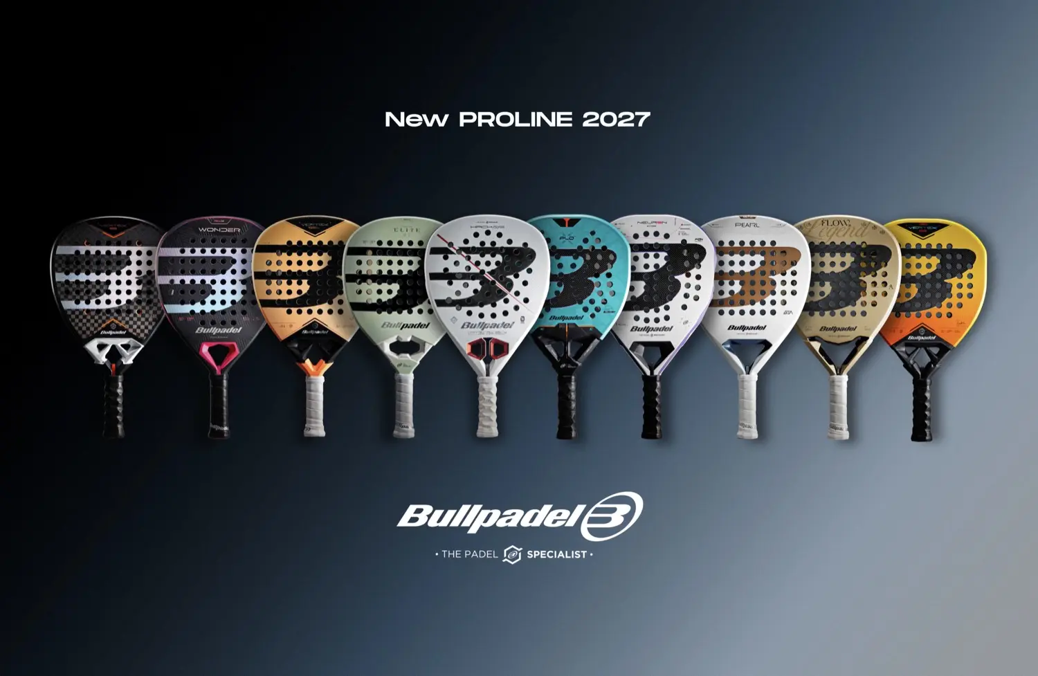 Bullpadel presenta su nueva línea Proline 2027 con nueve palas renovadas