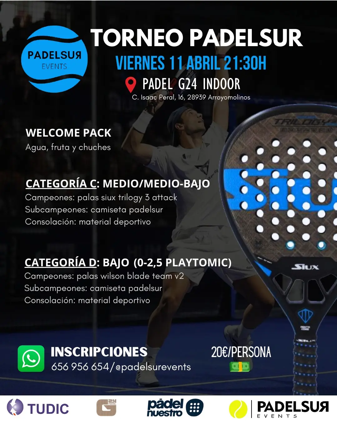 Nocturno Padelsur Categorías C Y D