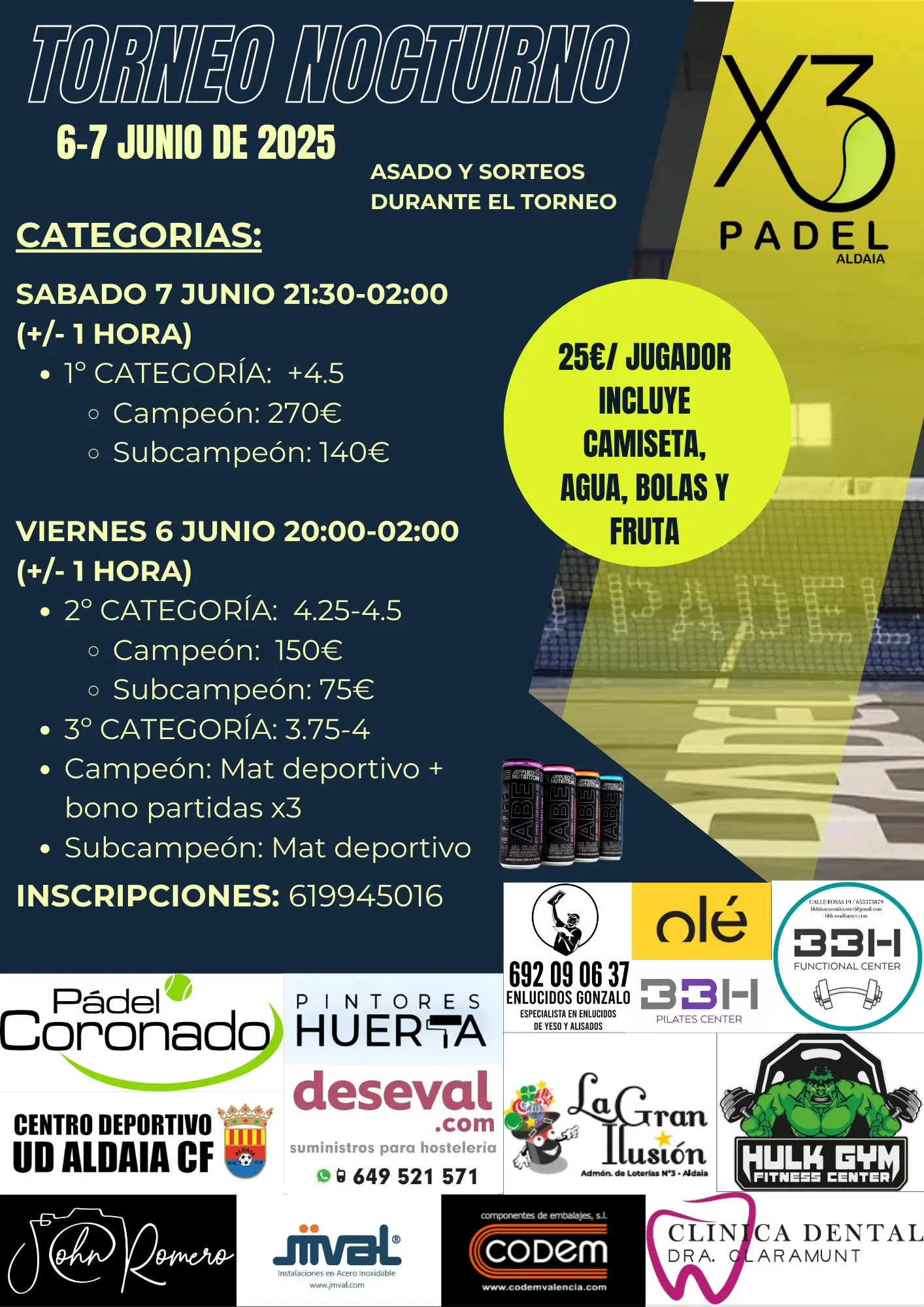 Torneo Nocturno X3 Padel