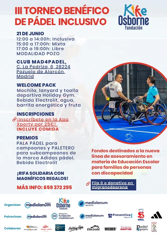 III Torneo Benéfico de Pádel Inclusivo