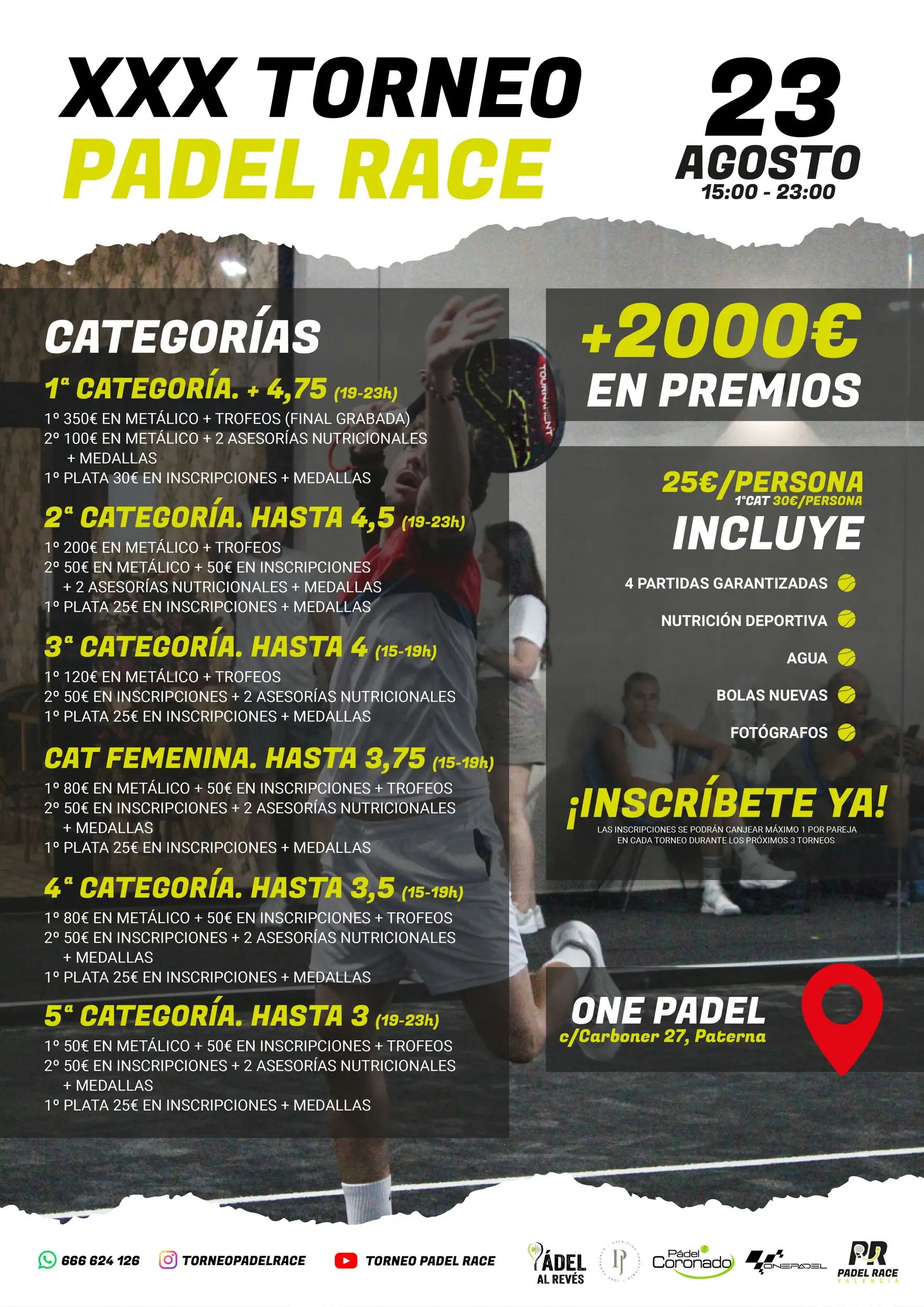 XXX Torneo Padel Race