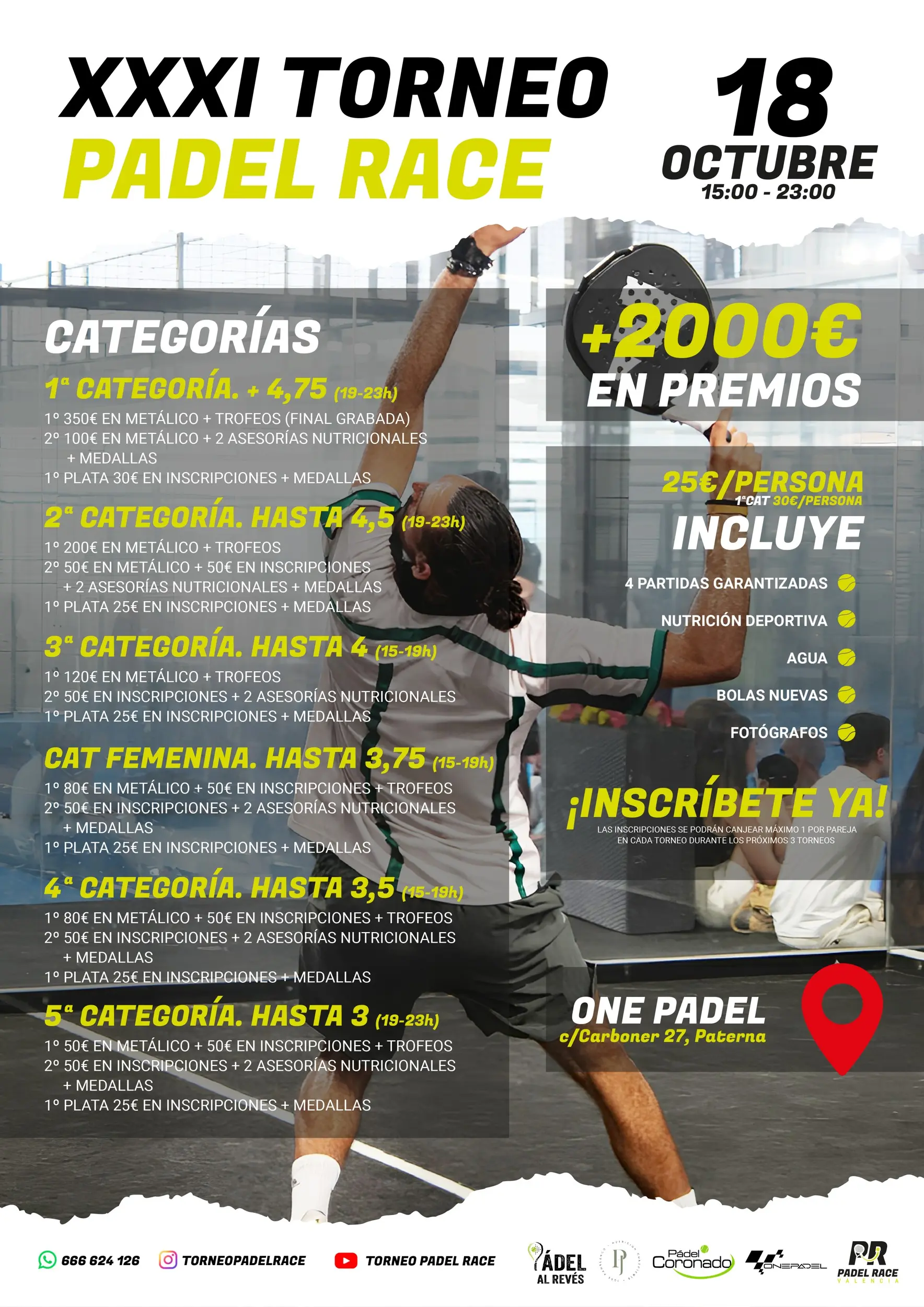 XXXI TORNEO PADEL RACE