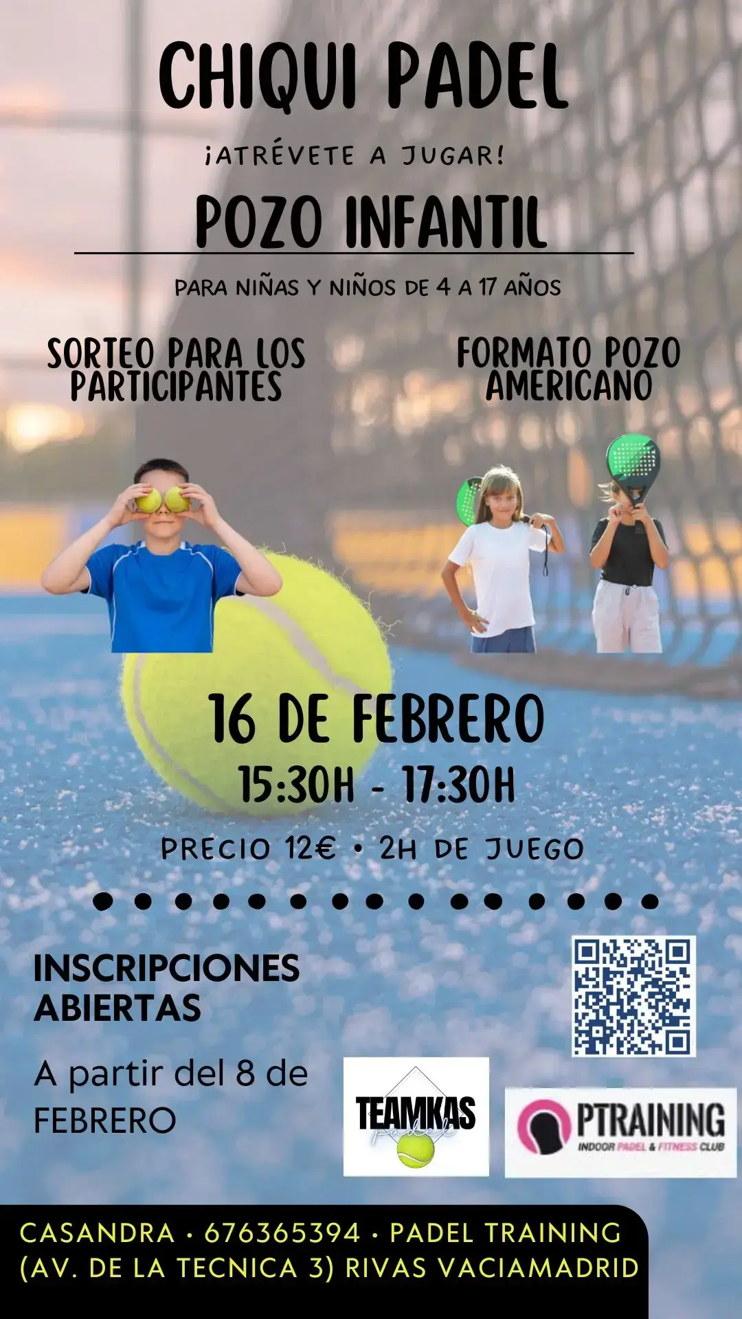 Chiqui pádel pozo infantil