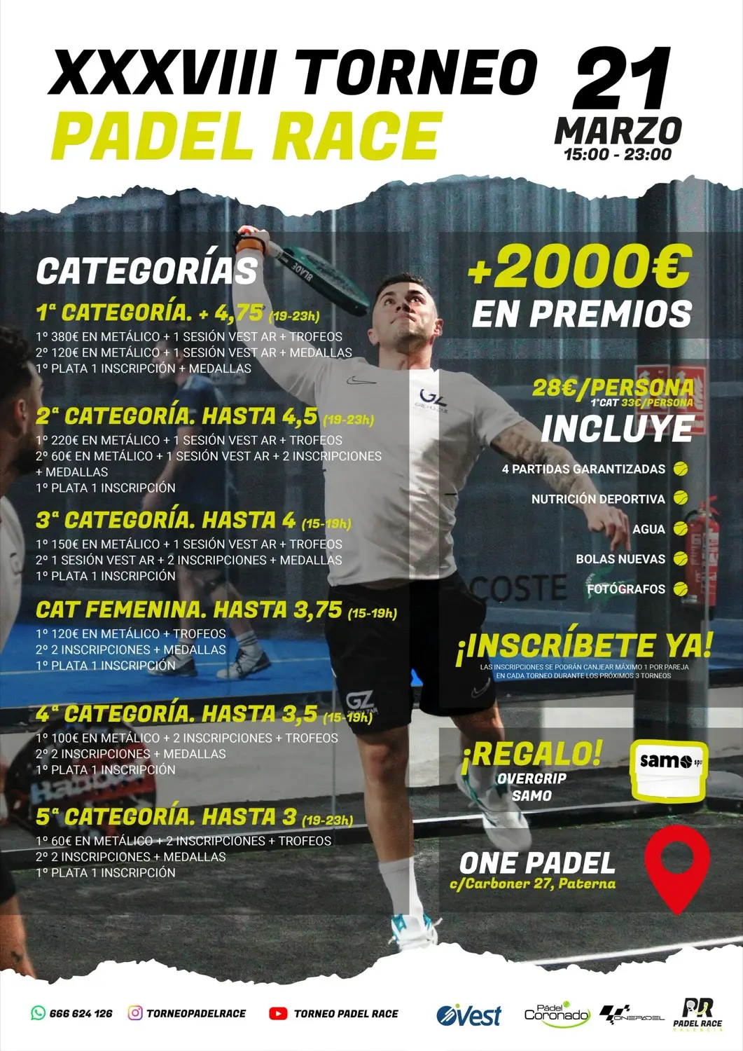XXXVIII Torneo Padel Race