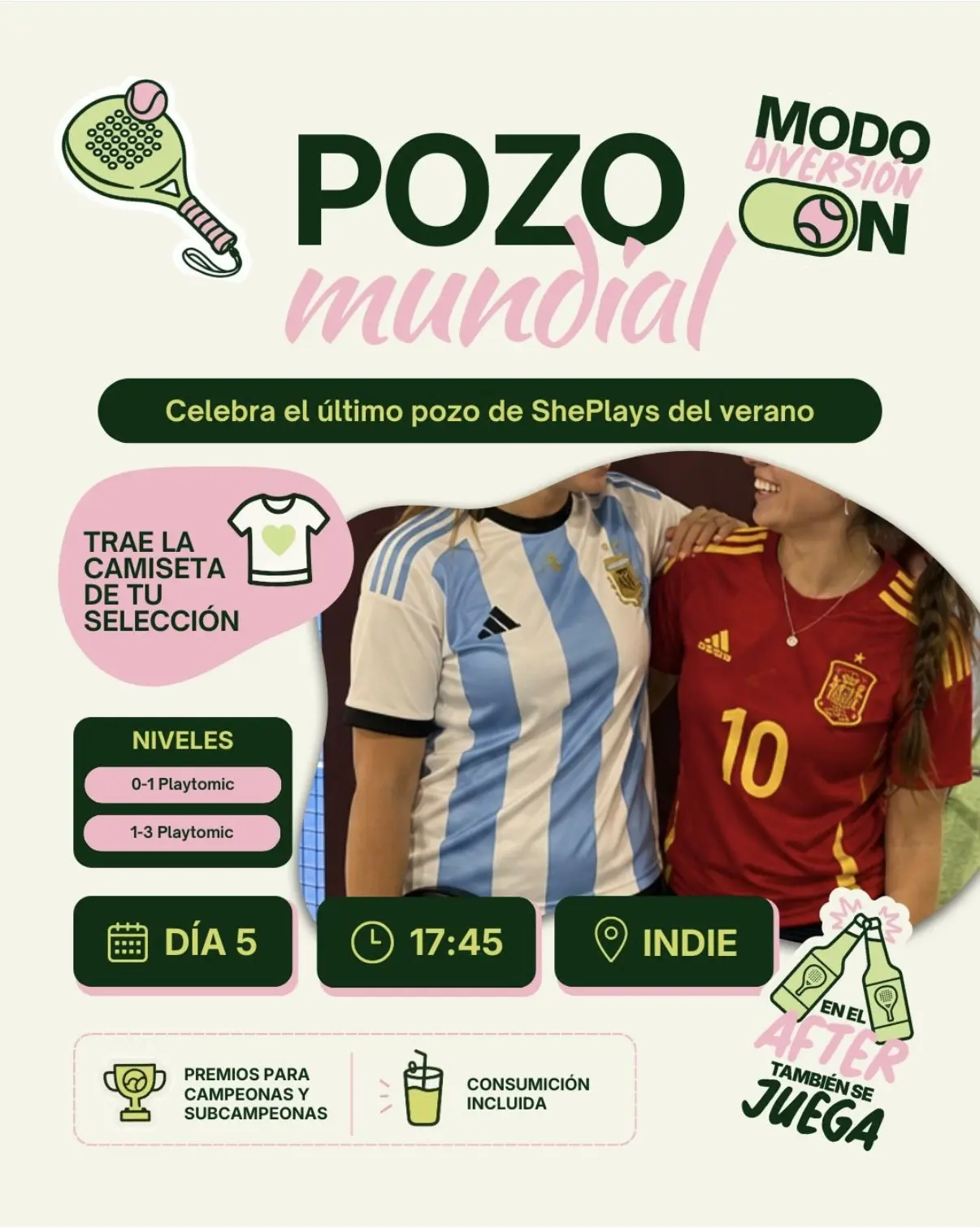 Cartel del torneo ShePlays - Pozo Mundial